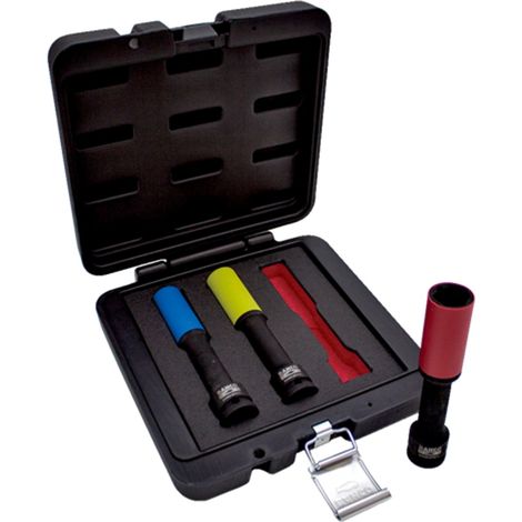 Bahco Kraft-Steckschlüssel-Satz, extra lange Ausführung, 17, 19 und 21 mm (1/4)