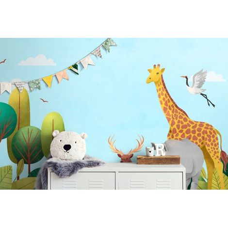 Papier Peint Animaux - Safari en Pleine Nature - 150 x 250 cm (1/2)