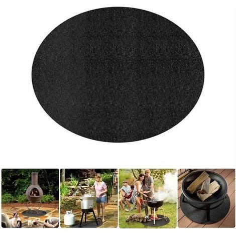 Feuerfeste Matte, Grillmatte Antirutschmatte für Garten Faltbar, Hitzebeständig, für Grillen Camping Party Schutz Grillmatte Anti 120cm (1/4)