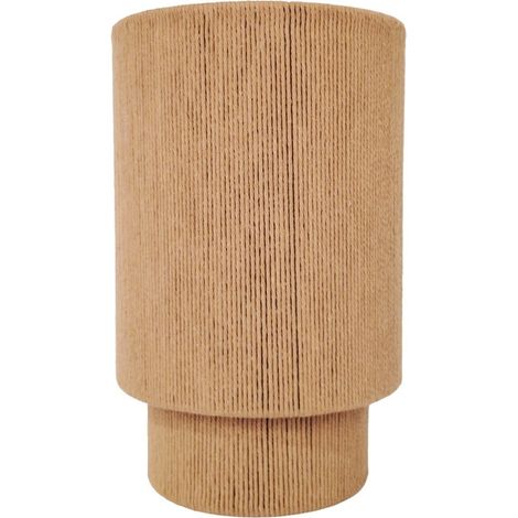 Lampada da tavolo in corda beige naturale stile boho 35 cm (1/4)