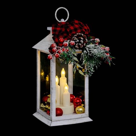 Decorazione interna lanterna deco 3 l p bianco - Feeric lights & christmas