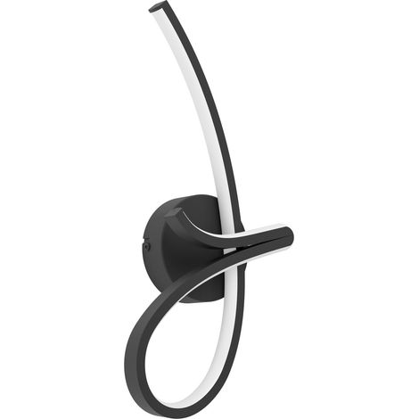 Applique Moderna Cardoncito Acciaio Nero Plastiche Bianche Led 12W 1400Lm Ip20