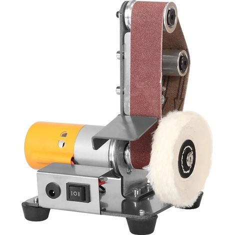 Bandschleifmaschine, Vielseitige Anwendung, Robuste Edelstahlkonstruktion, Mini-Mahlwerk (1/2)