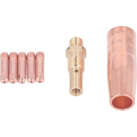 Buse de gaz, diffuseur et pointe de contact en laiton 0,9mm pour pistolet MIG Magnum 100L - Kit de remplacement accessoire soudage (1/5)