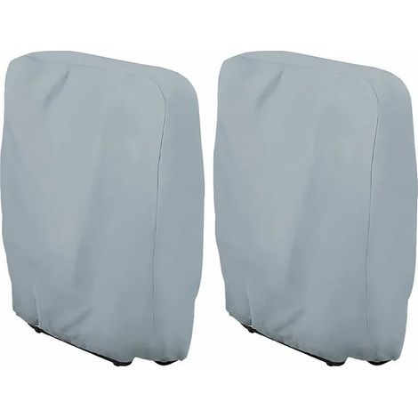 Housse de protection pour transat pliant, 2 pièces, housse pour bain de soleil de jardin, housse de chaise longue,L 71 × H 110 cm (1/5)