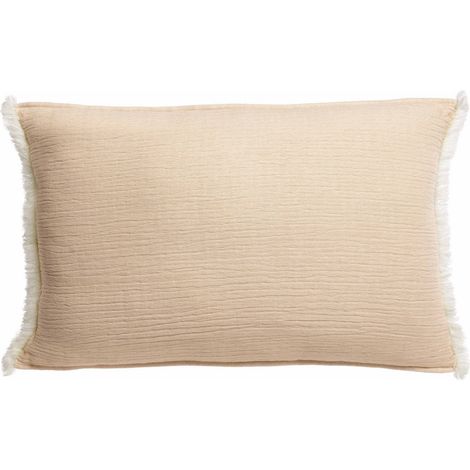 Coussin Décoratif Rectangulaire en Coton et Coton Recyclé avec Fermeture Invisible 30 x 50 cm - PANGIVO