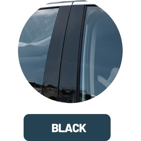(Noir - Hayon 2019-2023) Convient pour Toyota Corolla. Garniture adhésive en fibre de carbone pour montants de porte et de fenêtre (B et C). (1/4)