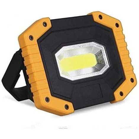 [JAMAIS UTILISÉ]Projecteur LED rechargeable , 30 W, 2 000 lm, éclairage de chantier, 3 modes, lanterne USB portable, phare LED pour camping, chantier, garage, atelier (lot de 1) (1/4)