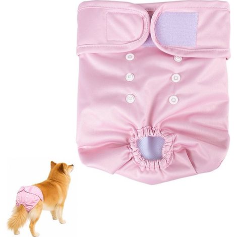 Culotte de chaleur pour chien – Taille M – Mesh imperméable – Velcro – Incontinence – Réglable (1/5)