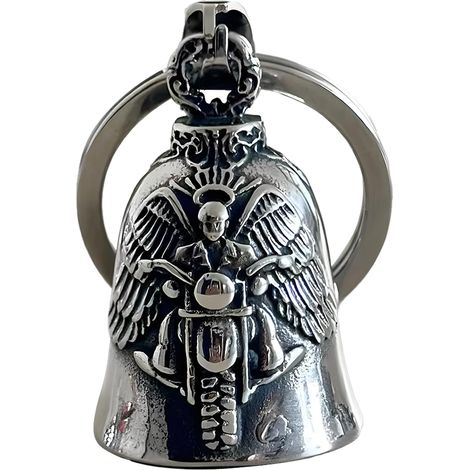 Guardian Bell Motorcycle Angel Wing Motorcycle Bell  Key Ring, Bell Motorcycle Lucky Charm for Motorcycle, Cycling, Bikes, etc (1/5)