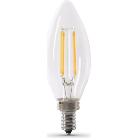 Ampoules LED E12 standard, culot bougie, lumière blanc chaud 2700K, non dimmables, lot de 10 (1/5)