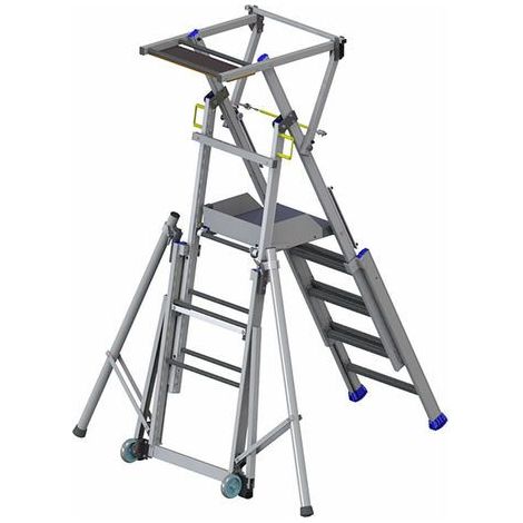 Stehleiter 4 bis 6 Stufen - Maximale Arbeitshöhe 3.46m - PIRC150RSD (1/4)