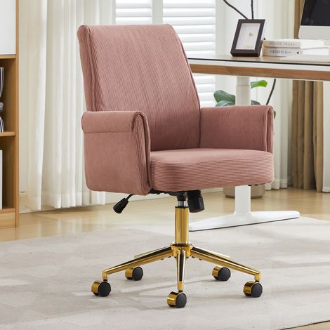 MEUBLIV Silla de oficina rosa 65x63x99 cm – respaldo ergonómico y asiento ajustable (1/5)