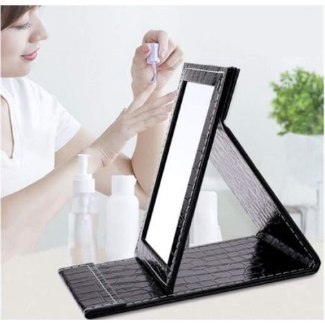 Miroir À Maquillage - Verre Hd Sans Déformation - Pour Voyage Camping Et Salle De Bain - 1 Pièce (1/4)