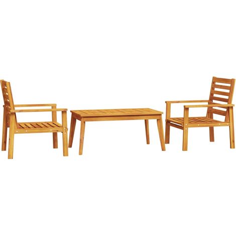 Maison Exclusive - 3-tlg. Garten-Lounge-Set Massivholz Akazie