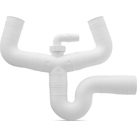 Sifone lavabo doppio in gomma 35x40mm corto