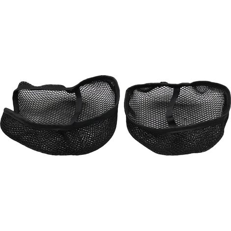 Housse de siège de moto, tissu en maille respirant, design antidérapant, noir (1/2)
