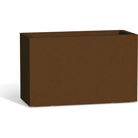 Blumenkübel rechteckig aus Harz 80x35 cm mod. Flowerpot Braun