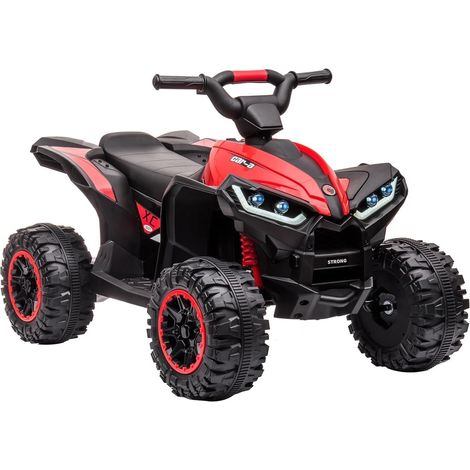 Lunsy –  Elektro-Quad für Kinder, 12V Kinderfahrzeug mit LED-Lichtern & Musik, 3-6 km/h, Fernsteuerung, Hupe, für Kinder ab 3 Jahren, Rot (1/5)