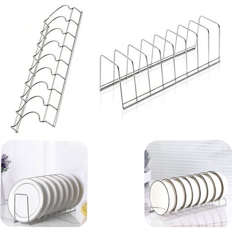 Égouttoirs à vaisselle en inox - supports pour bols, assiettes et couverts, antirouille, tailles assorties (1/5)