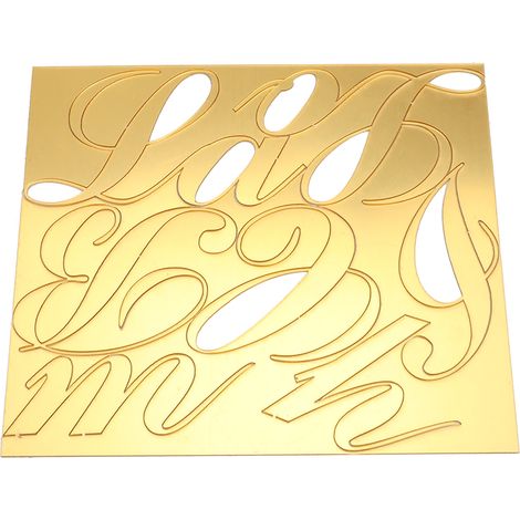 Sticker mural miroir pour salon, autocollant en acrylique doré pour la décoration d'escalier (1/5)