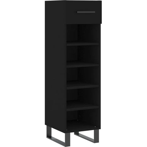 Maison Exclusive - Zapatero madera de ingeniería negro 30x35x105 (1/5)