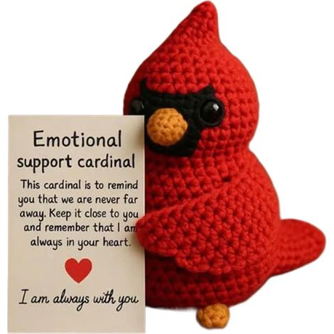 Crochet - Petites Décorations Émotionnelles d'oiseaux en Crotchet Décoration Mignonne pour La Saint-Valentin Anniversaire Fêtes,Femmes Collègues Amies Bureau Salle (1/5)