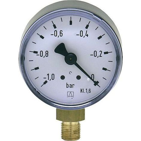 vacuometre diametre 50, 1/8" dessous -1-0 bar