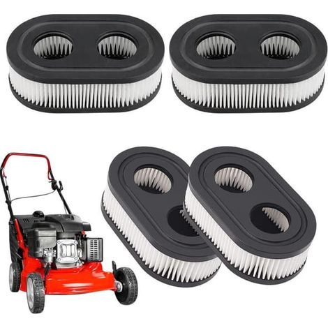 Kit de 4 filtres à air pour tondeuse à gazon, pièces détachées pour tondeuse à gazon, compatible avec les moteurs Briggs & Stratton 798452 593260 (1/5)