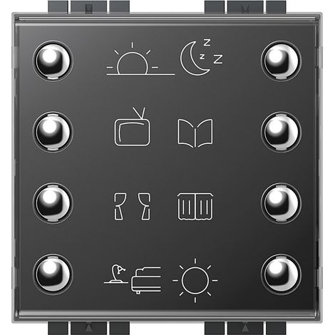 Commande 8 boutons poussoirs Livinglight MyHOME BUS BTICINO LN4652