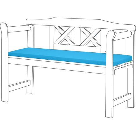 Gardenista Exterior Cojín de banco de 2 plazas para Jardín resistente agua cómodo y duradero Cojín de banco con cremallera oculta para muebles de Patio, Turquesa (1/5)