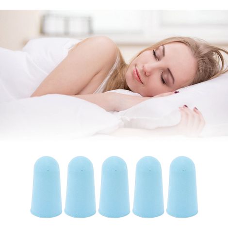 Bouchons d'oreilles antibruit, bouchons d'oreilles en mousse, bouchons d'oreilles antibruit et isolants acoustiques, bouchons d'oreilles à rebond lent pour le sommeil, bleus. (1/5)