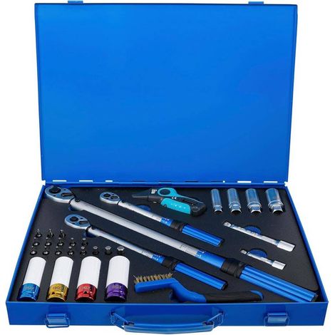 Jeu de Clés Dynamométriques 31 pcs - 6,3 mm (1/4), 10 mm (3/8), 12,5 mm (1/2) - Précision et Fiabilité - D-Work