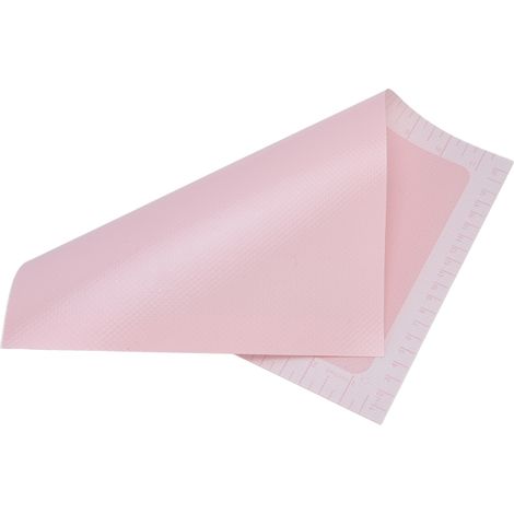 Macaron Tapis de Cuisson en Silicone Antiadhésif, Facile à Nettoyer, Pour Macarons, Biscuits et Pain, Fond Rose (1/5)