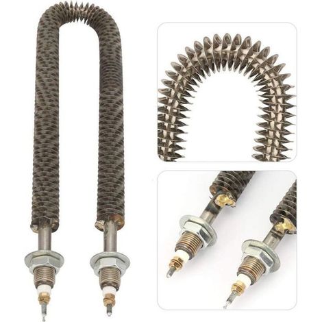 U-förmiges Heizrohr mit Rippen, 220 V, 1 kW, elektrisches Heizrohr mit Rippen aus Edelstahl für Backöfen, Küchen und Vorratskammern