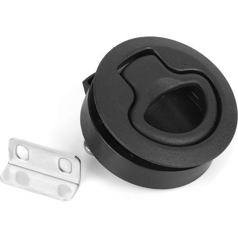 Loquet de trappe de pont rond noir encastré, accessoire pratique pour bateau et nautisme