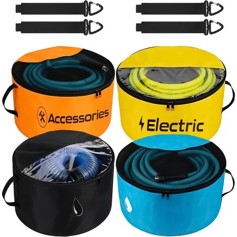 Wohnmobil-Schlauch-Aufbewahrungstasche, wasserdichter Organizer, Zwei-Wege-Reißverschluss, Wohnmobil-Schlauchtasche mit sichtbarer Abdeckung, für Outdoor-Werkzeuge, Gartengeräte, Zubehör (1/5)