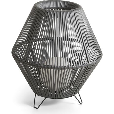 Lámpara de mesa cristher metal 35 cm gris (1/4)