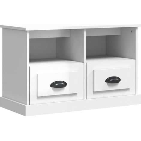 Maison Exclusive - TV-Schrank Hochglanz-Weiß 80x35x50 cm Holzwerk