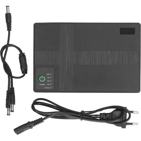 Mini Alimentation Sans Coupure 10400mAh UPS Portable Sortie 5V 9V 12V 15V 24V POE pour Caméra Routeur Prise EU