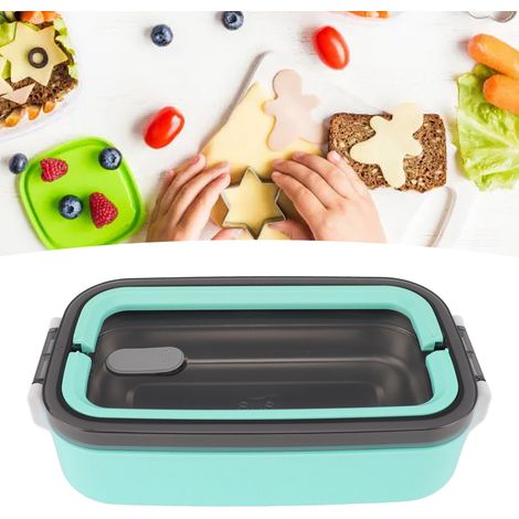 Isolierte Lunchbox aus Edelstahl im japanischen Stil, versiegeltes Fach für Schüler, mikrowellengeeignet, umweltfreundlich. (1/5)