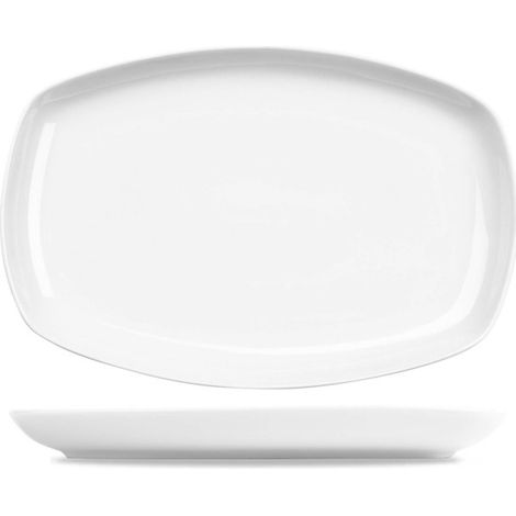 Assiette rectangulaire en porcelaine 355x235 mm - Finedine (1/3)