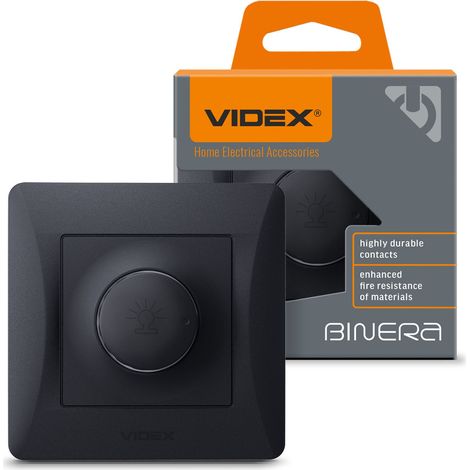 Dimmer Videx Binera da 600 W in grafite nera (1/5)