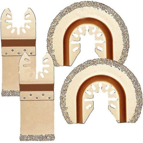 Lames de scie oscillantes à grains de carbure (lot de 4) pour le retrait de joints, outil multifonction pour le retrait de joints. (1/5)