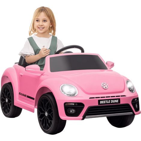 Voiture électrique pour enfants, Coccinelle VW, 3-5 km/h, avec télécommande et musique, rose. Voiture électrique pour enfant, offrant une expérience de conduite sécurisée et amusante, adapté aux...