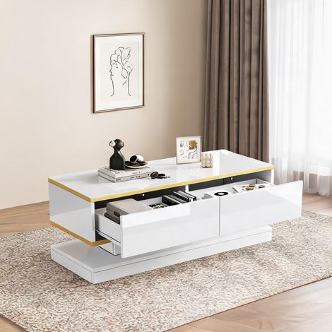 Table basse en panneau de particules 100 x 50 x 38 cm (1/5)
