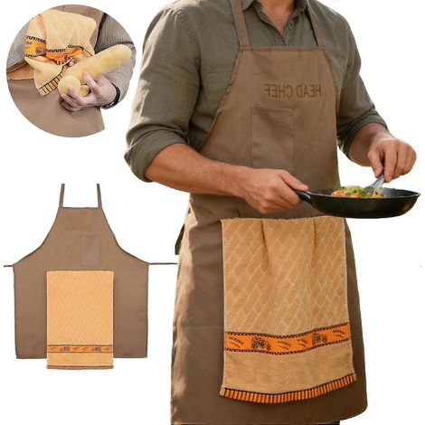 Tablier de chef farceur avec poche cachée tablier amusant pour homme cadeau rigolo pour fêtes Saint-Valentin et fête des pères (1/5)