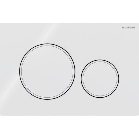 Geberit Sigma20 actuator plate for dual flush: white, matt white (115.882.11.1) (1/4)