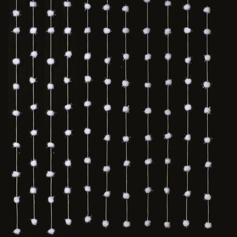 Vorhang Fäden breite 90 x 200 cm - Kugeln Stoff Glitzer  - Fééric Lights and Christmas (1/3)