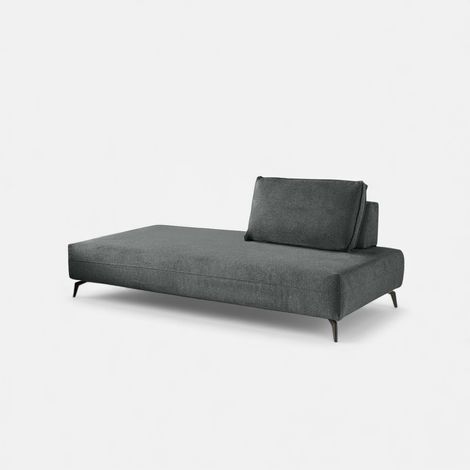 Divano modulare chaise longue con cuscino Made in Italy Campiglio E180 - Grigio